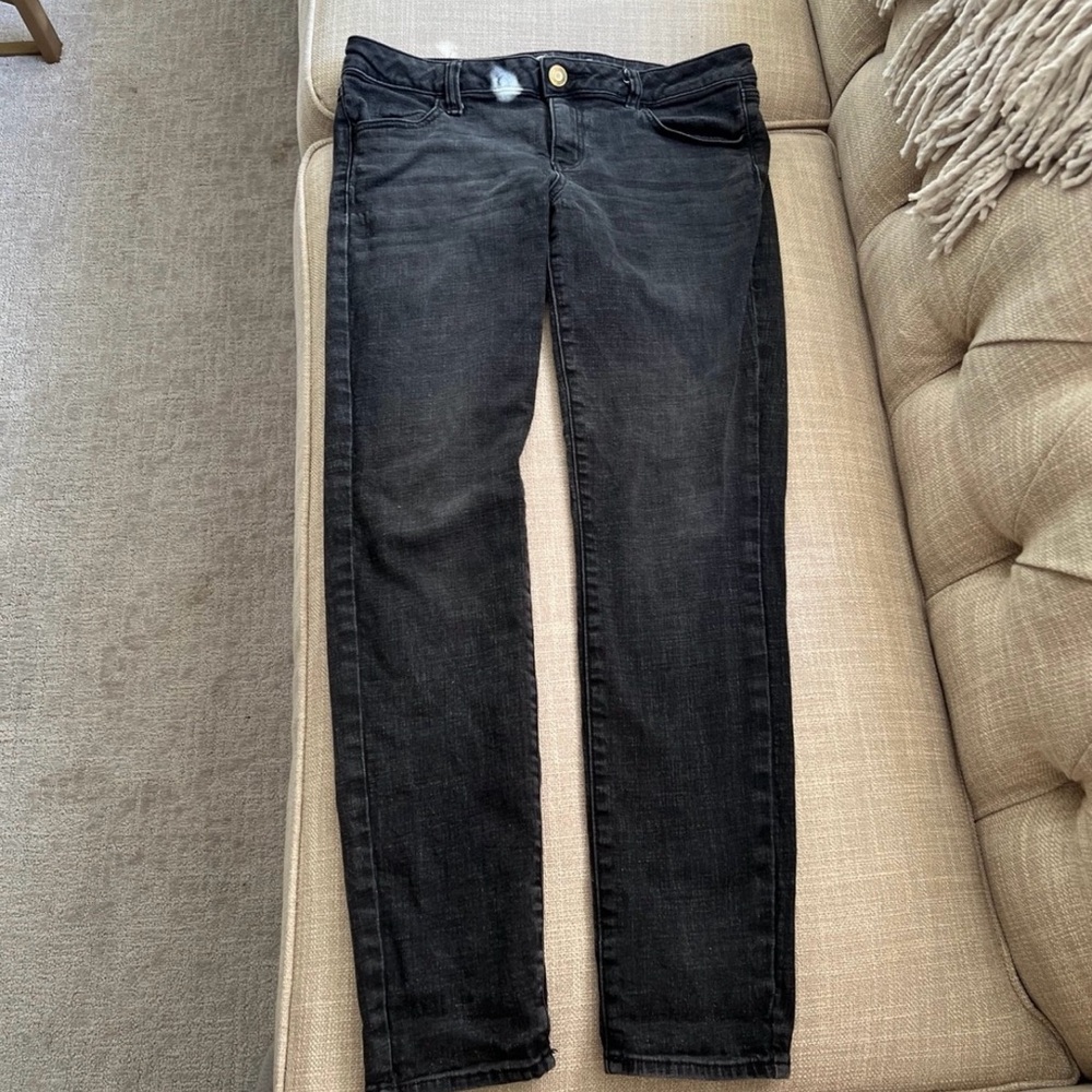 American Eagle Hi Rise Jeans Jegging Black size 14